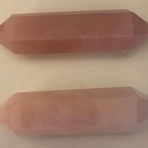 Natural Rose quartz polished double sided points